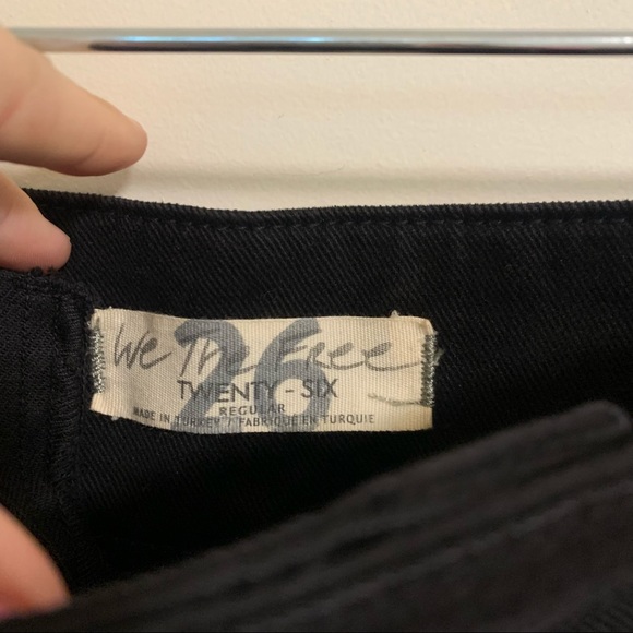 Free People Black Wide Leg Pants 26 bell bottom - Picture 5 of 6